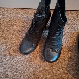 Hush Puppies Black Heeled Boots